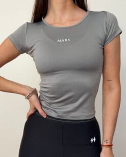 REMERA COMPACT - GRIS ACERO